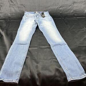 Express womens mid rise jegging style medium wash jeans